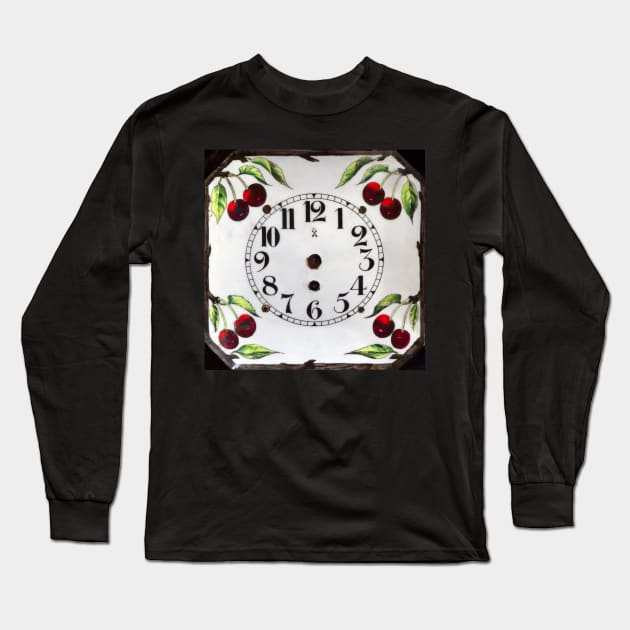 Cherry Clock Long Sleeve T-Shirt by JonDelorme